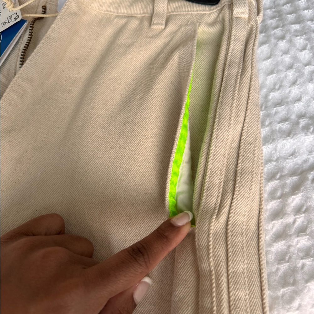 Adidas 3 stripe wide leg jeans NWT - Picture 4 of 5